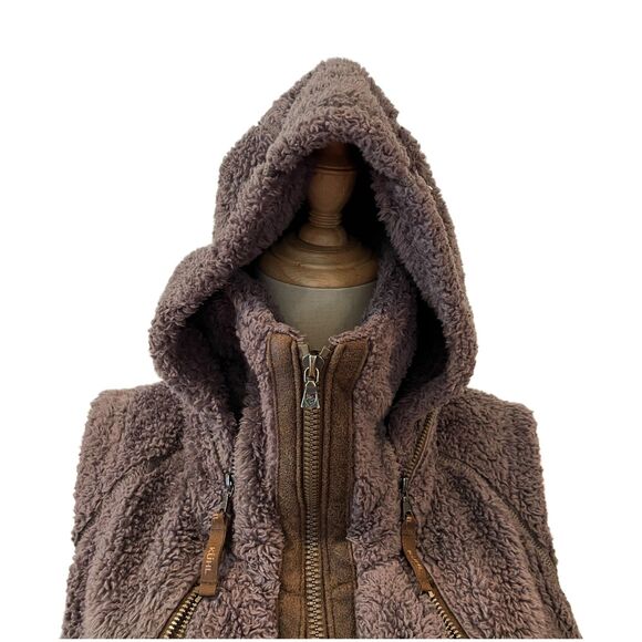 Kuhl Brown High Pile Fleece Vest Hoodie Small Gorpcore Outdoors WInter - Picture 8 of 13